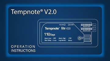Tempnote V2 Data logger Operation instructions