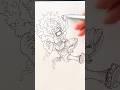 Luffy Gear 5(Nika) Speed Drawing #shorts #drawing #onepiece #luffy #gear5 #anime #art