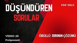 Geometri̇de Düşündüren Sorular Vi̇deo 20 Ödüllü Soru