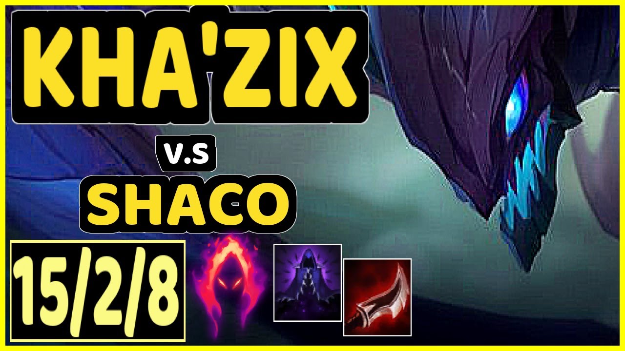 PRIDE (KHA'ZIX) vs SHACO - 15/2/8 KDA JUNGLE GAMEPLAY - EUW Ranked MASTER
