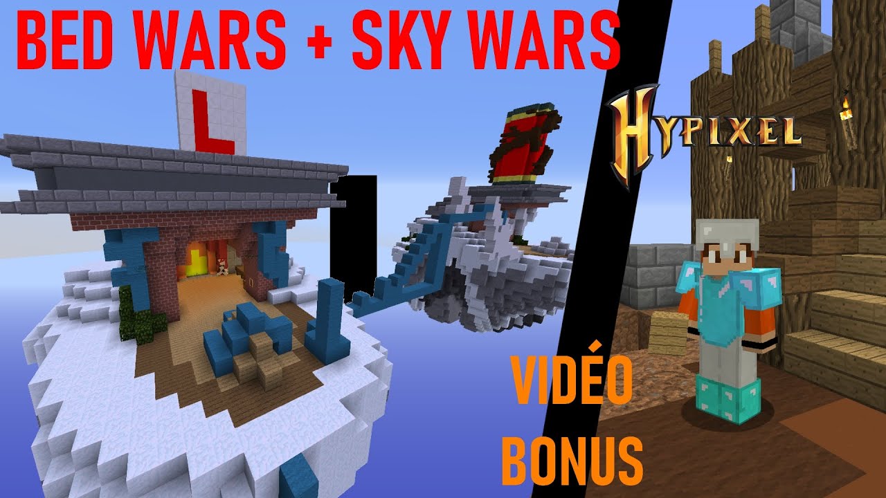 BED WARS + SKY WARS SUR Hypixel ! VIDÉO BONUS 21 YouTube