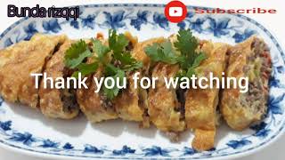 Cara membuat telur gulung isi daging cincang//wong ngapak