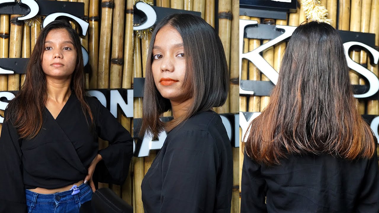 Long To Short ALine Bob Haircut Ultimate Hair Makeover 2021