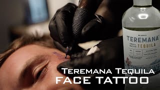 Famous Teremana Tequila Bottle TATTOOED ON THE FACE! Wealth