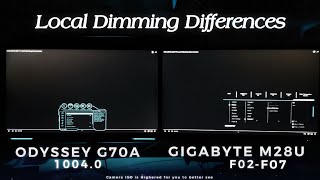 Samsung G70A Vs Gigabyte M28U Local Dimming Differences