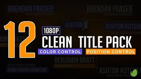After Effects Template: Clean Titles Pack