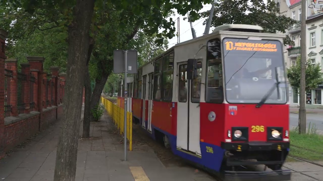 Poland, Bydgoszcz, tram 10 ride from Artyleryjska to Most Kazimierza Wielkiego