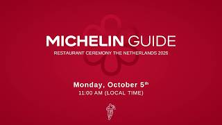 Michelin Guide Restaurant Ceremony Netherlands 2026