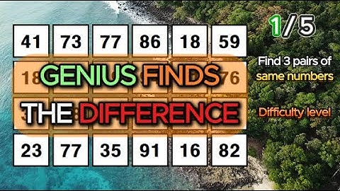 Find 3 pairs of identical numbers/ /Dementia Prevention Quizzes/Tests.