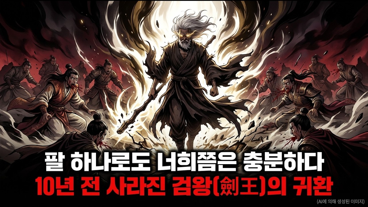 천하의 웃음거리가 된 외팔이 거지… 실은 10년 전 무림을 뒤흔든 전설의 검왕!   고수들마저 무릎 꿇다 #무협 #검왕 #외팔이고수 #숨은강자