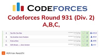 A,B,C,D1 | Codeforces Round 931 Solutions | Find a Mine | Yet Another Coin Problem | Too Min Too Max