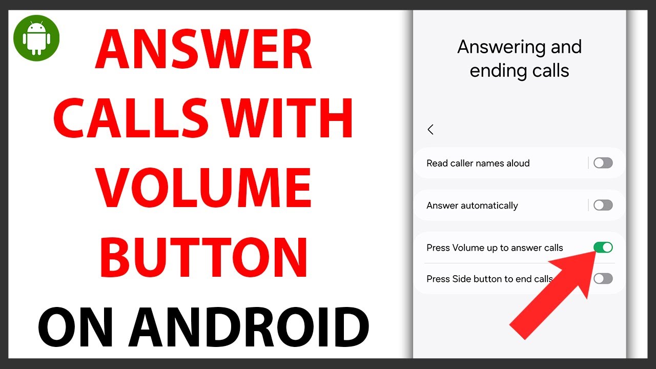How to Answer Calls With Volume Buttons on Android [QUICK GUIDE] - YouTube