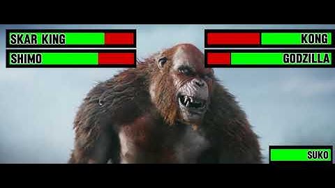 Godzilla X Kong (2024) Final Battle with HEALTHBARS 4K #gxk #edit #healthbars #4k