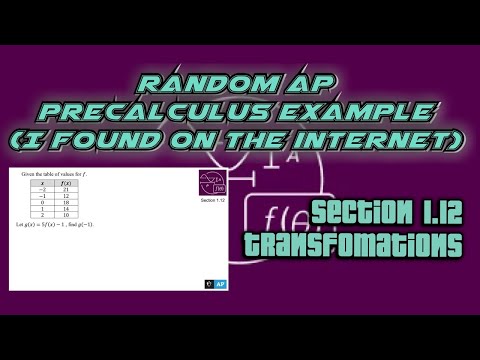 AP Precalculus Section
