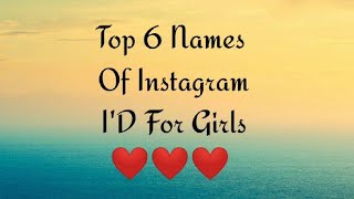 Top 6 names of Instagram I'd for girls😍😍 #youtube #shorts screenshot 5
