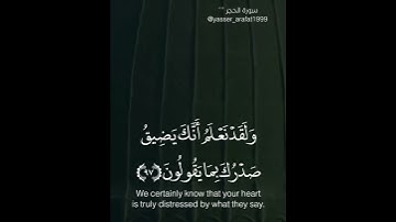 إنَّا كفيناك المستهزئين ، تلاوة من سورة الحجر ، #الا_رسول_الله .