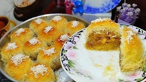خليه الكنافه بحشوه جديده⁉️⁩وصفه كنافه شغل حلواني بحشوه رهيييبه سجليها عندك لرمضان