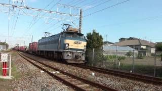 EF66 33号機[吹]牽引5097レ 東田子の浦駅通過
