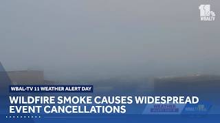 Wildfire smoke causes widespread event cancellations