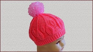 Шапка крючком для девочки. Вязание крючком шапки. Шапка с помпоном. (crochet hat) Шапка крючком для девочки. Вязание крючком шапки. Шапка с помпоном. (crochet hat)
