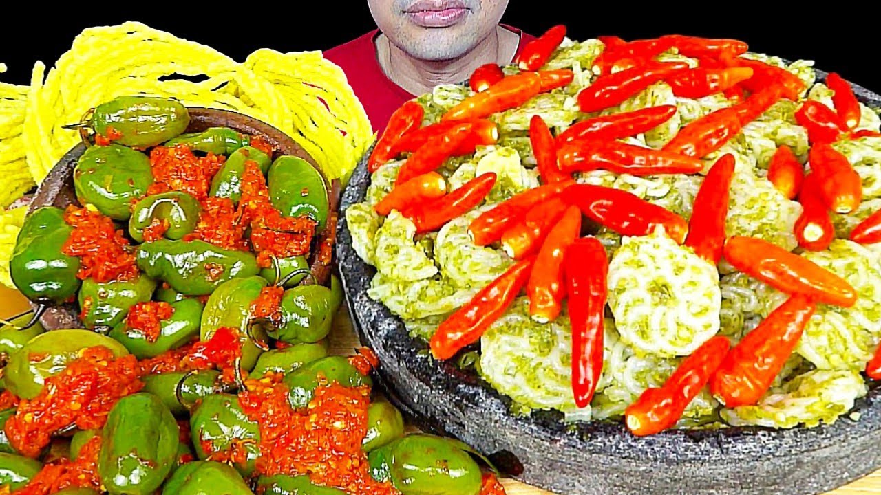 ASMR Mukbang || SAMBAL CABE GENDOT | SEBLAK COBEK MERCON CABE SETAN