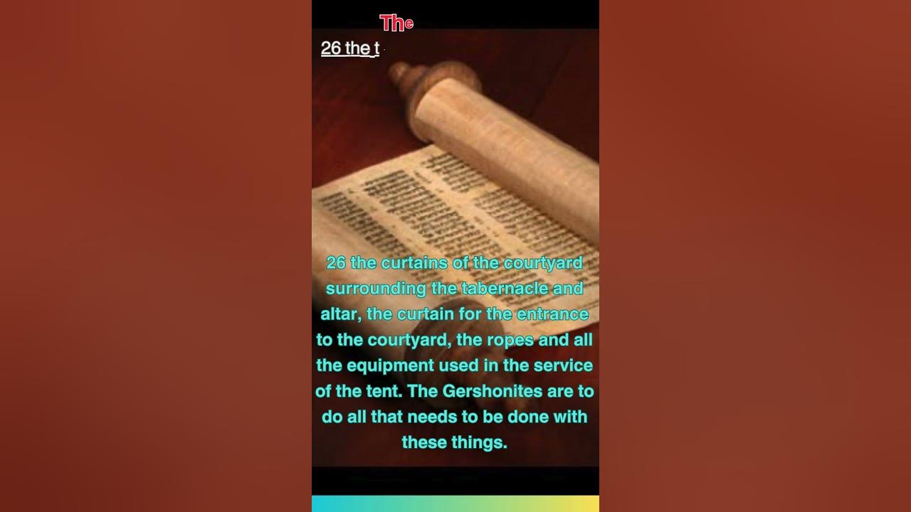 Numbers 4 25 26 cjb niv the gershonites youtube
