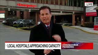 Surge in COVID-19 cases has local hospitals nearing capacity