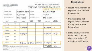 How to Properly Complete a Student Employee Timesheet
