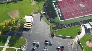 Fresh Sealcoat Drone View Parking Lot Maintenance