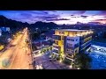 Ref:TYReW2QP02w Eurotel hotel kanchanaburi 4k aerial presentation