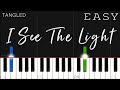 Disney - Tangled - I See The Light | EASY Piano Tutorial