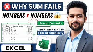 Excel SUM Gives ❌ Wrong Total | Numbers Stored as Text 😱 | Raj Kml #excel