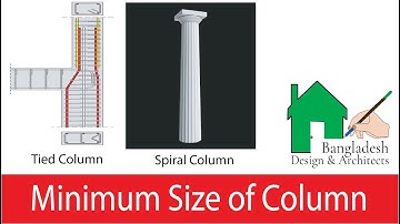 What is the minimum size of column? | BNBC & ACI