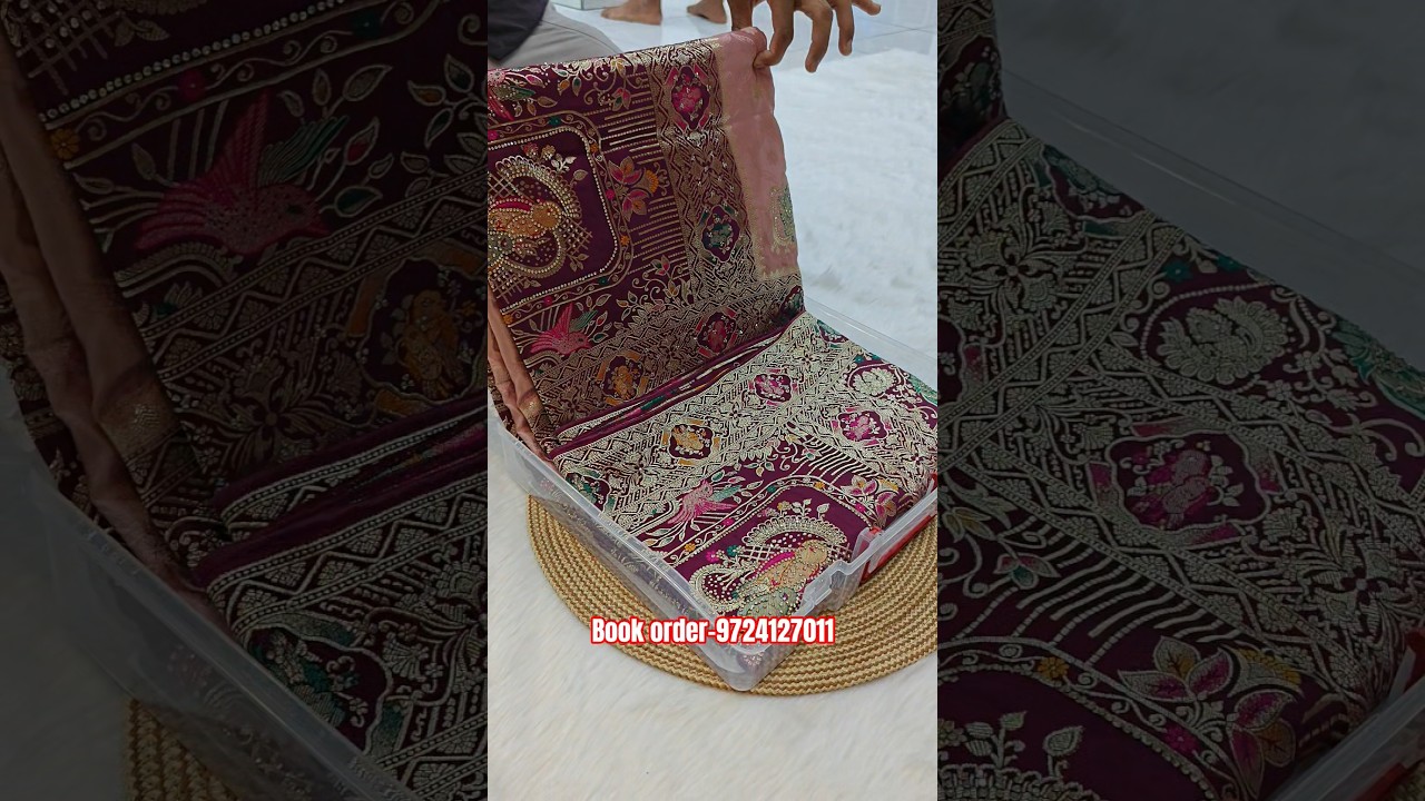 A very beautiful pura satin silk saree 