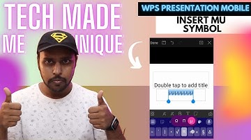 How to insert mu symbol in wps presentation mobile | insert mu symbol on wps presentation mobile