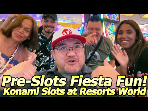 Pre-Slots Fiesta Fun 🥳🎰 ! Playing Konami Slots with@ChrisAndLu , @Power Couple Slots , @natebinthemix !