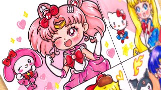 [Drawing] Sanrio World But Pretty Guardian Sailor Moon | All Characters: My Melody x Chibiusa