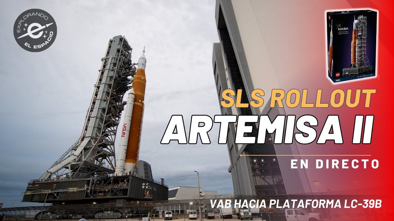 COHETE SLS ROLLOUT - Artemisa II  (Directo en Español)