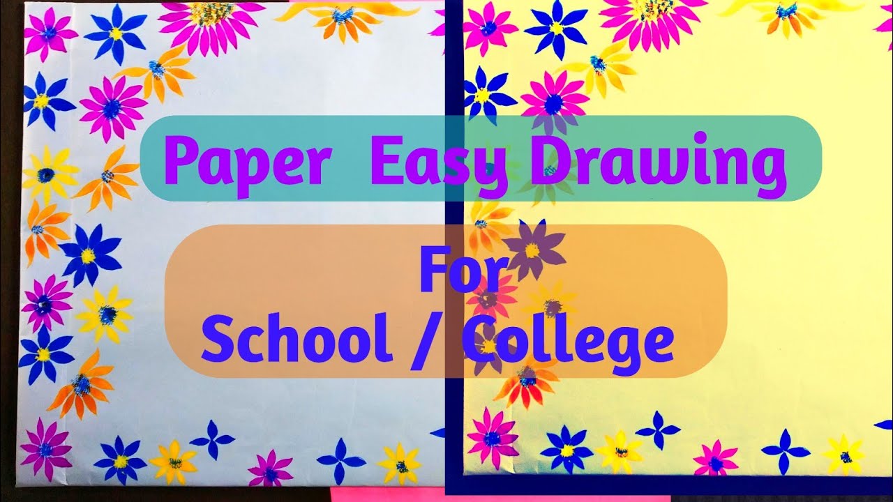 Beautiful Paper Design For School & College || Paper Design For Project ...