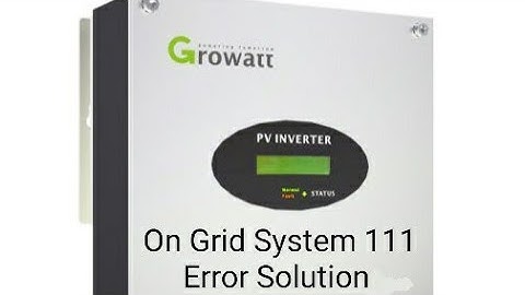 Ongrid PV Inverter 111 Error and Zero Export Solution.