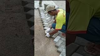 pemasangan paving block bata#pemasanganpavingblock #pavingblock #cetak #shorts