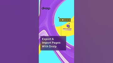 Export And Import Pages With Droip