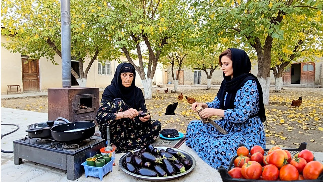IRAN Village Life in Autumn Chill: Traditional Rustic Cooking and Making the Local Dish ‘Yatimcheh’”