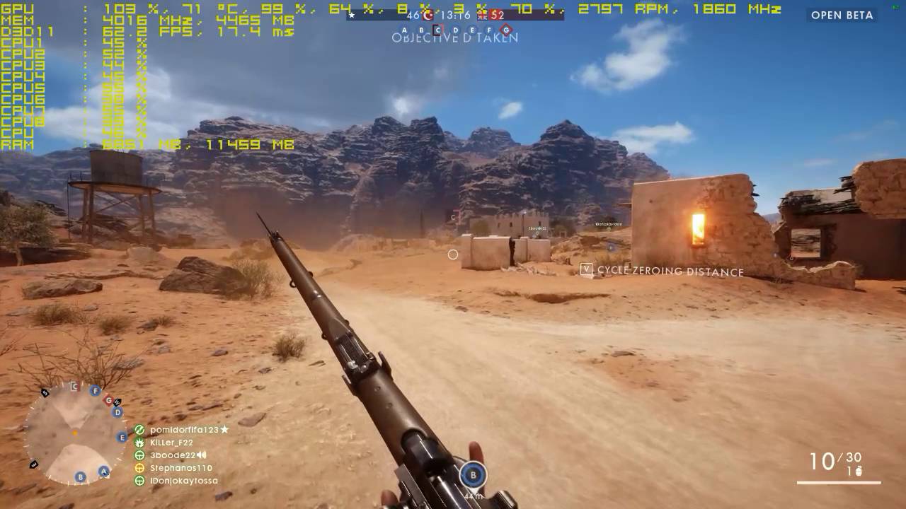 Battlefield 1 GTX 1070 OC ULTRA Resolution Scale Comparison