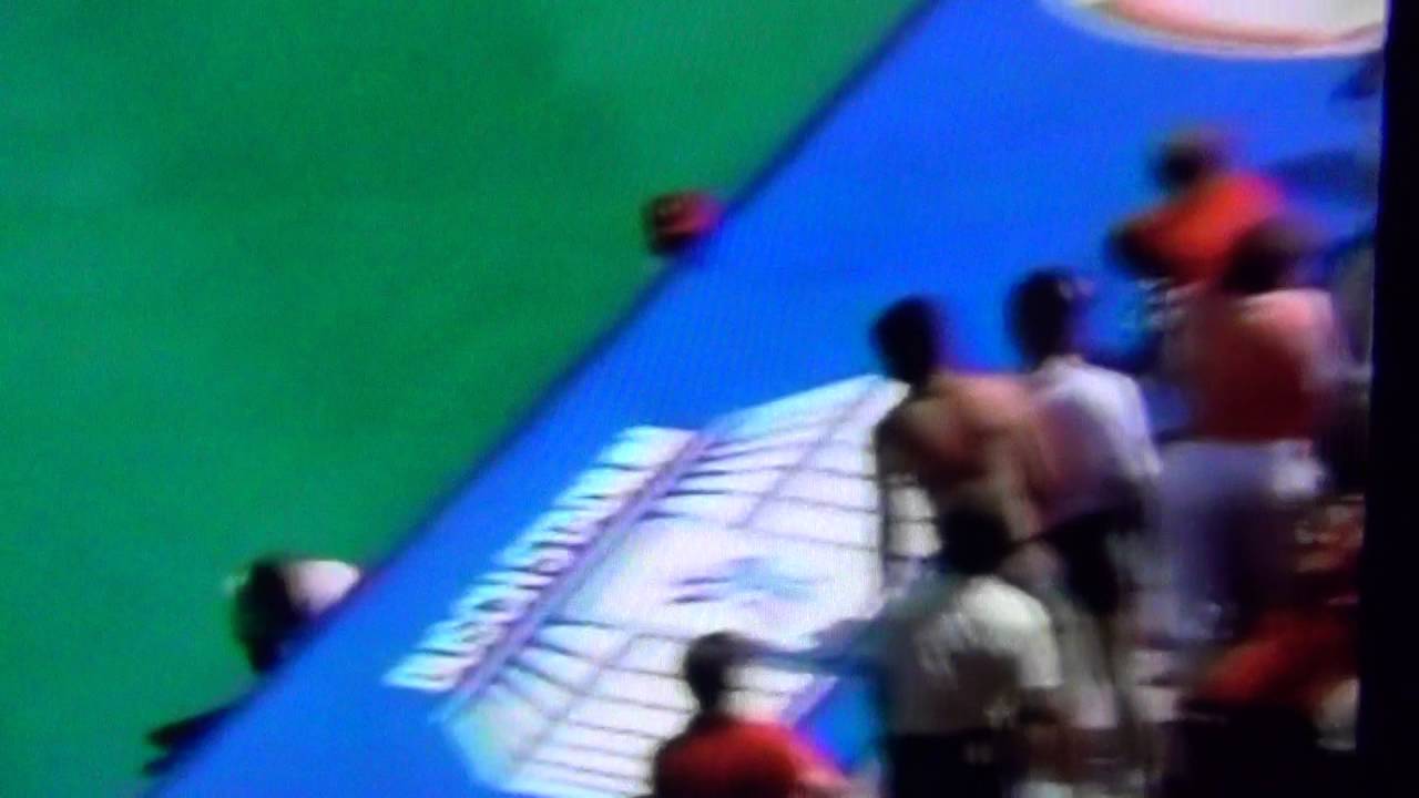 John Tudor Breaks Leg When Barry Lyons Slides Into Cardinals Dugout