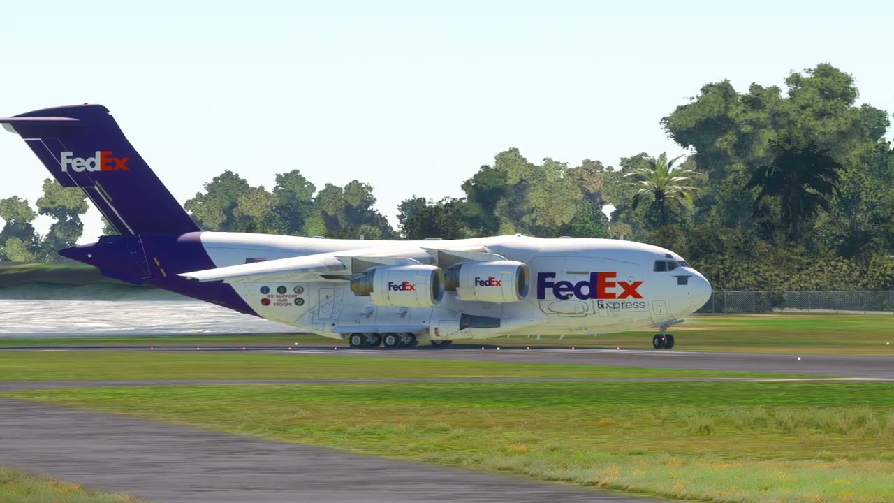 INSANE Military Takeoff! FedEx C-17 Launches at Full Power
