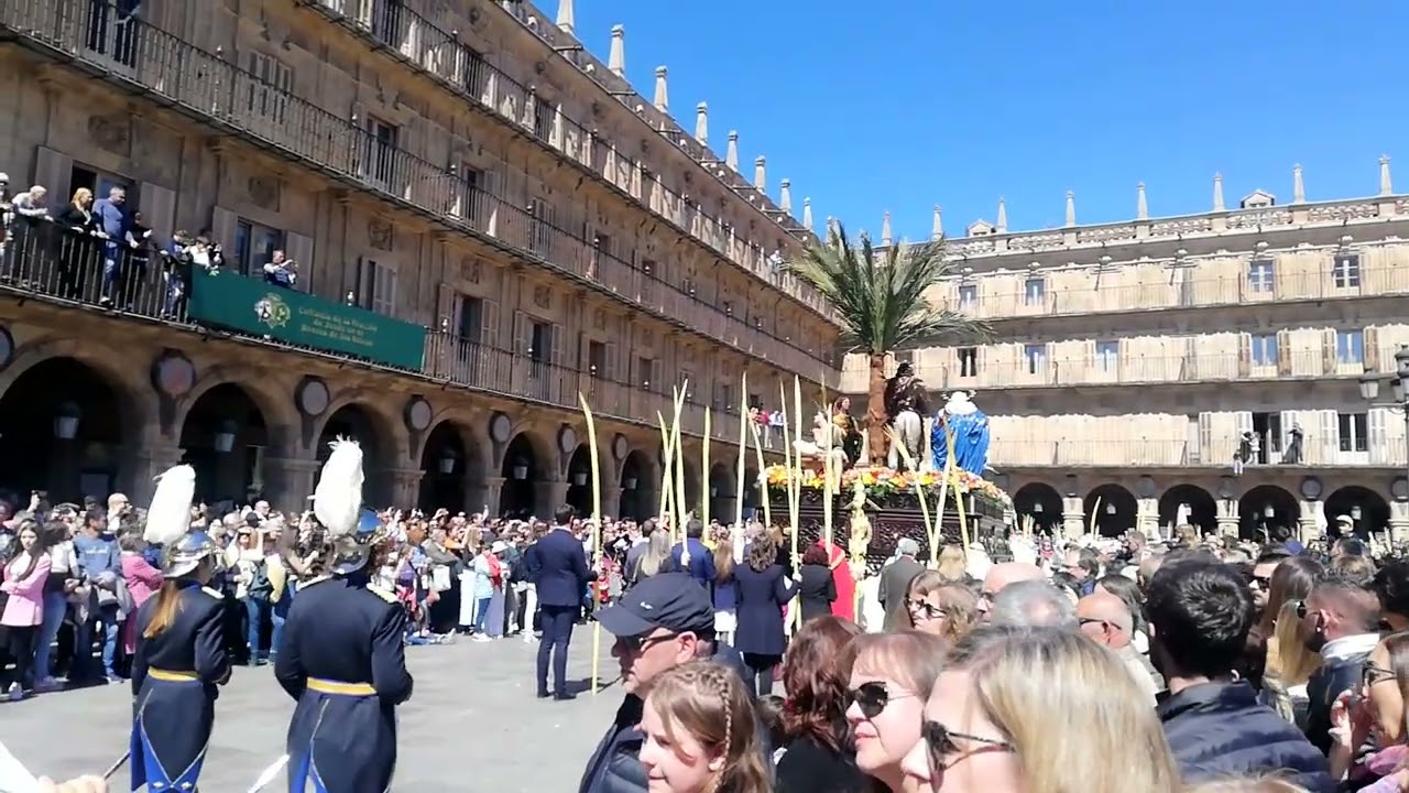 La Borriquilla en la Plaza Mayor Salamanca 2023.(Parte 1).