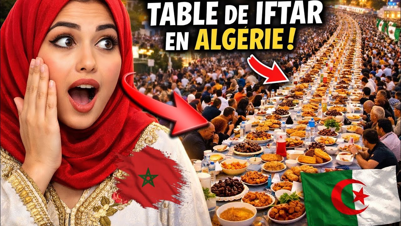 مغربية تشاهد أكبر مائدة إفطار في الجزائر وتفقد الكلام 😱 الفرق صادم 🇩🇿🇲🇦