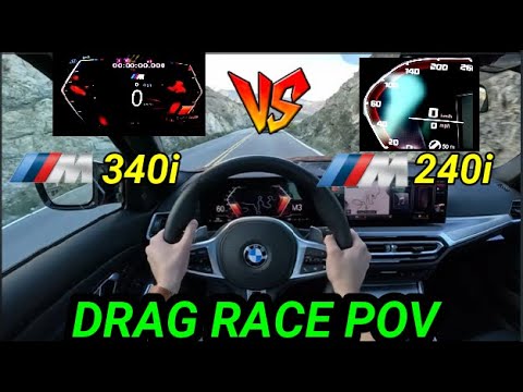 0 - 250 km/h 340i BMW 374 hp vs BMW m240i 374 hp DRAG RACE ACCELERATION ...
