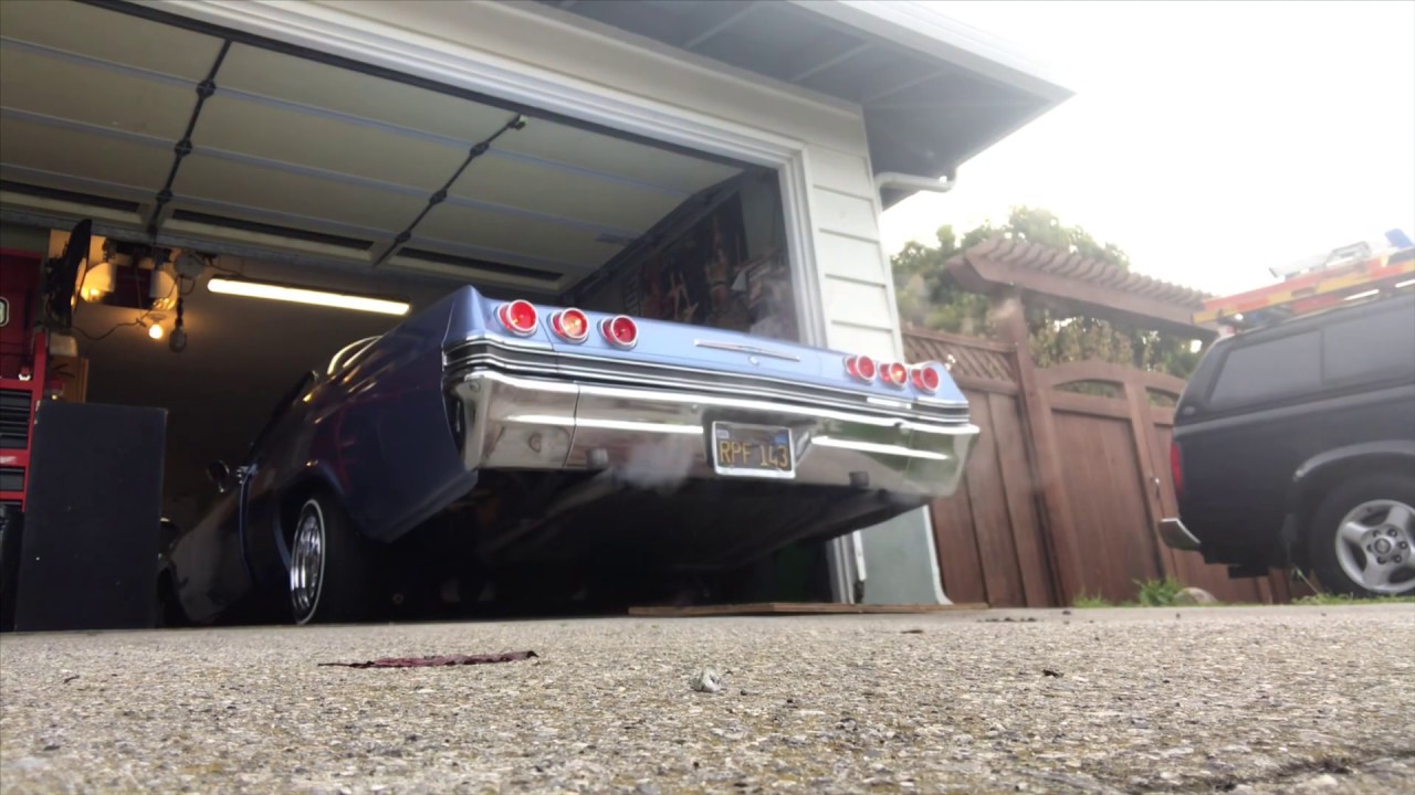 1965 chevrolet impala switch flowmasters to glasspacks, cherrybombs